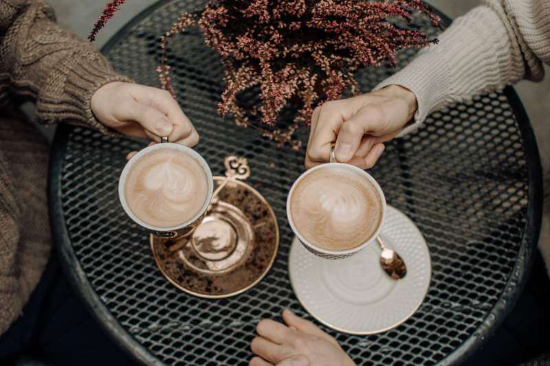 2 people having coffee