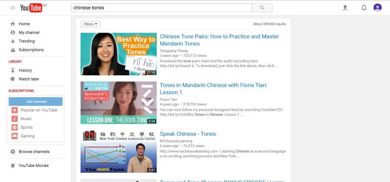 chinese tones youtube