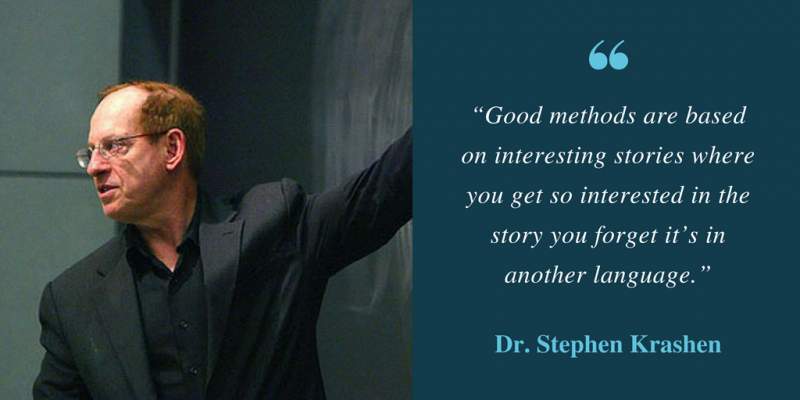 stephen krashen stories quote