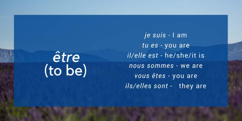 francês conjugação de verbos gráfico être