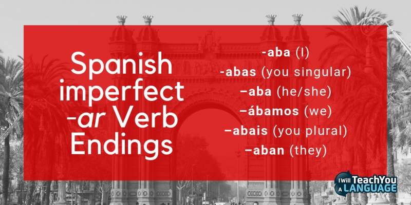 Spanish imperfect tense ar verb conjugation