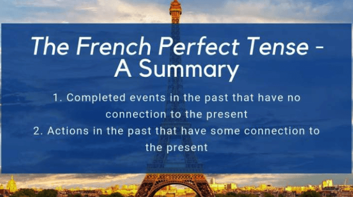 how to form past tense in French