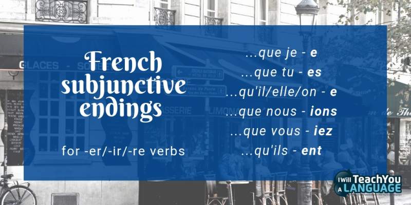 French subjunctive endings