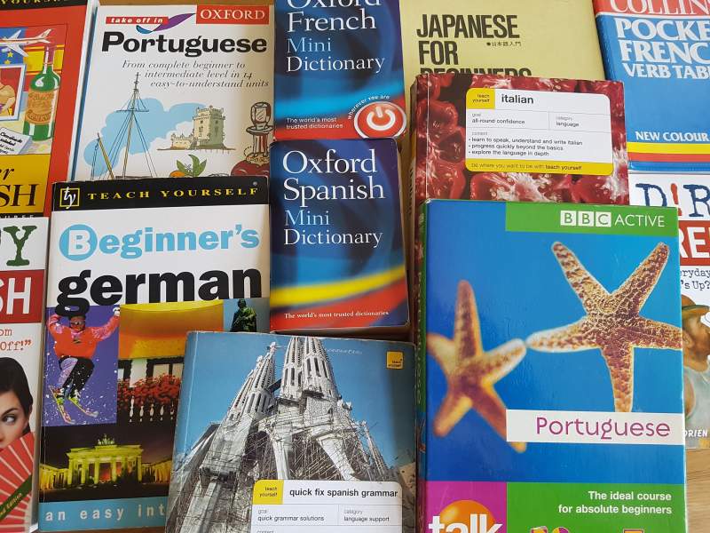 various language learning books and guides