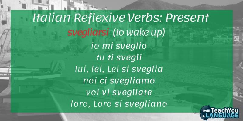 conjugate italian reflexive verbs