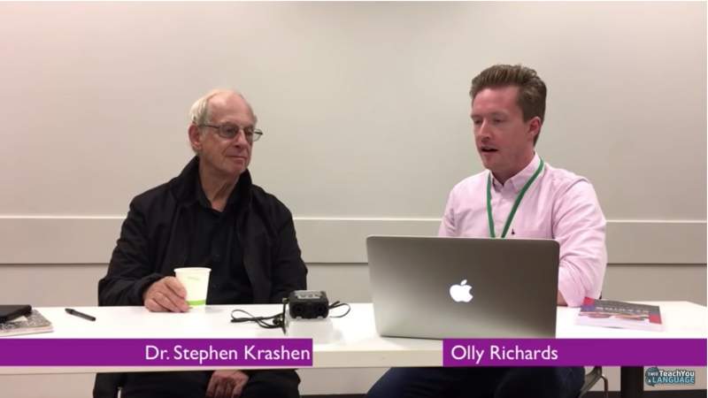 Olly Richards inteviewing Dr Stephen Krashen