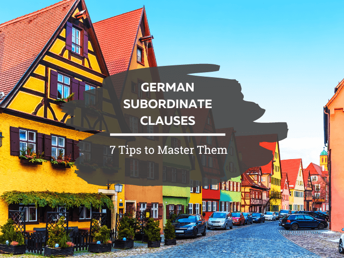 German subordinate clauses