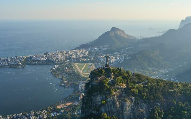 view of Christ the Redeemer, Rio de Janeiro, Brazil