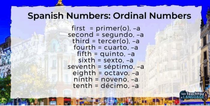 all numbers in Spanish