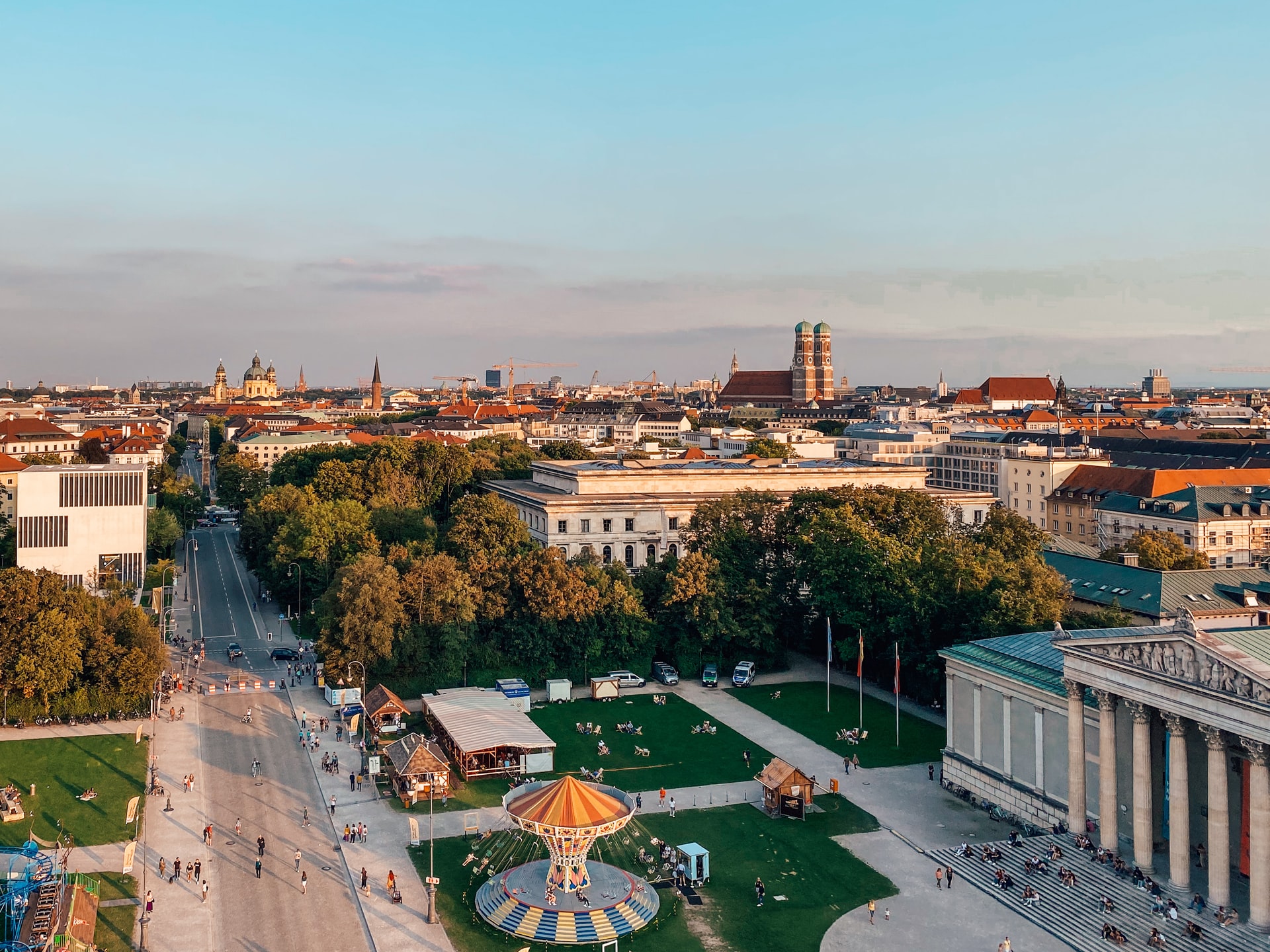 Aerial view of Munich, Germany 