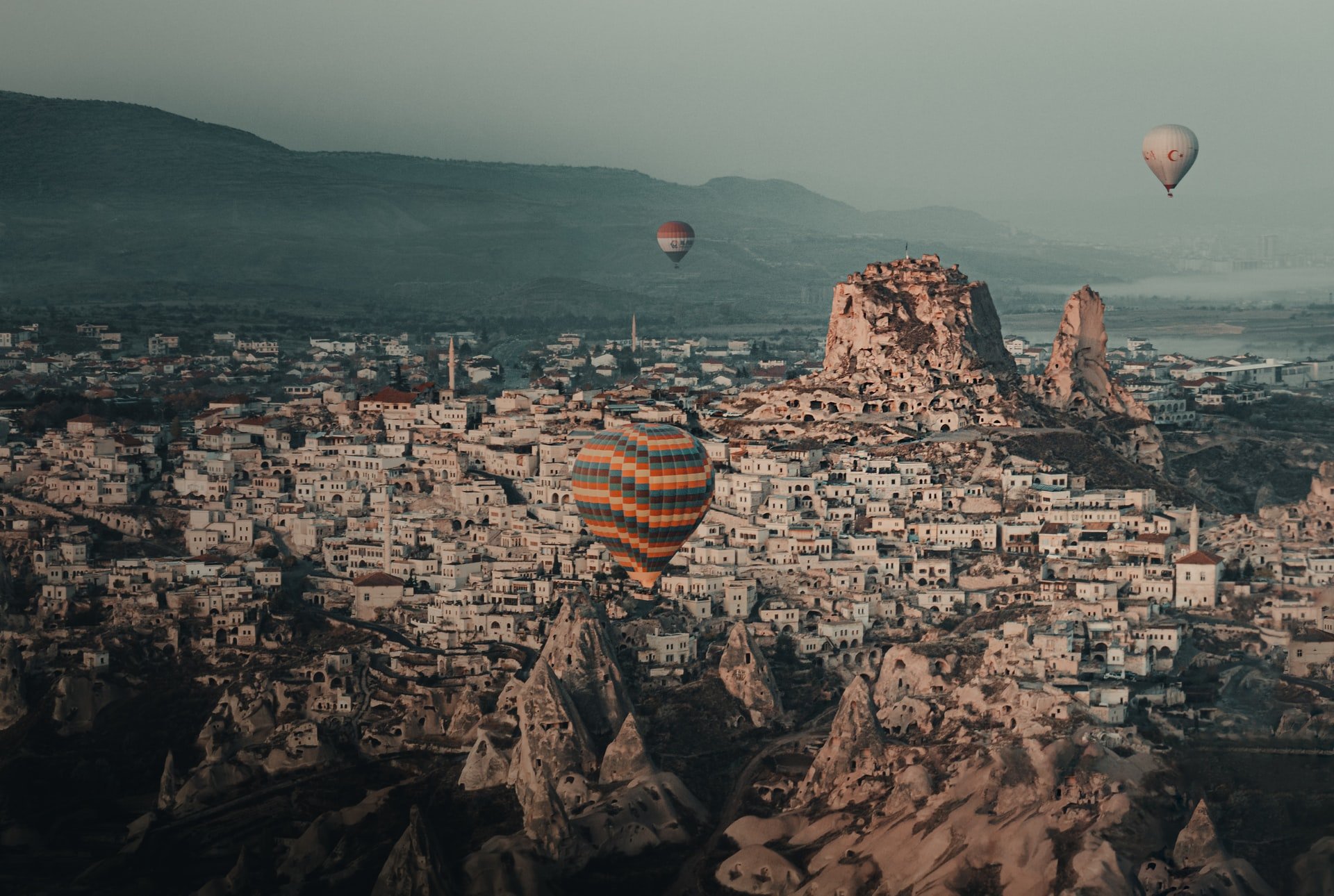 Hot air balloons in Cappadocia, Turkey