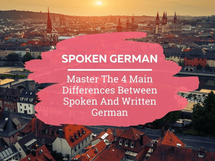 Spoken vs. written German