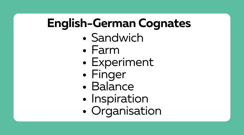 English-German cognates