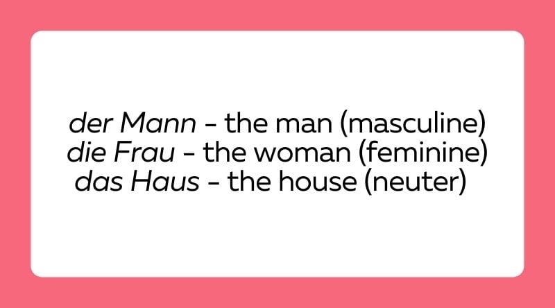 Grammatical gender in German