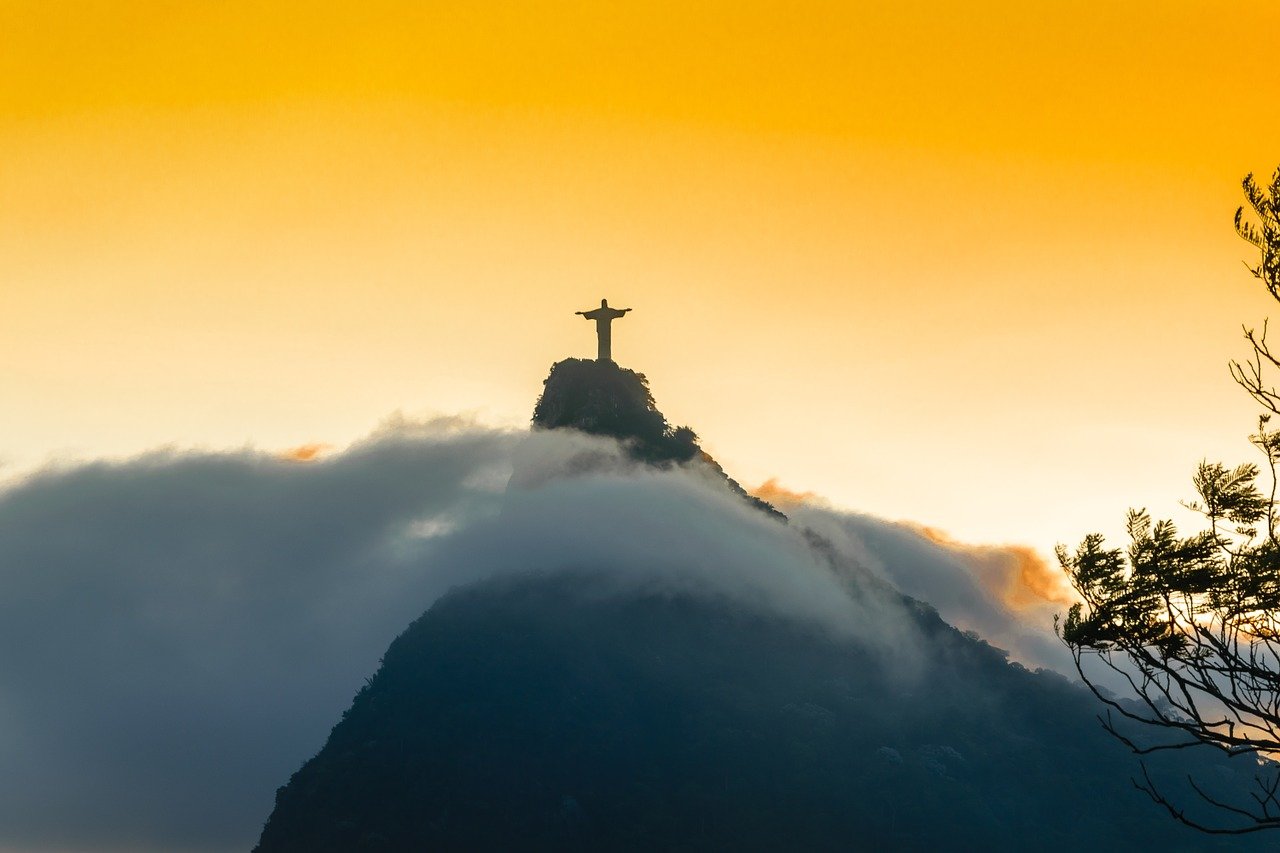 Christ the Redeemer at sunset