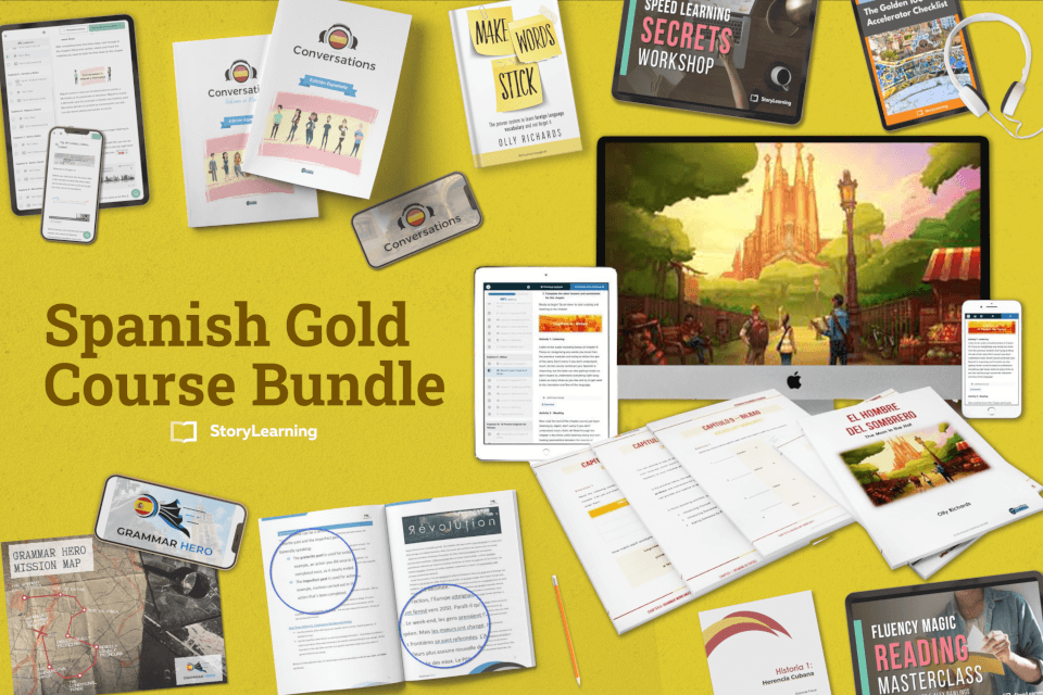 StoryLearning Spanish gold course bundle