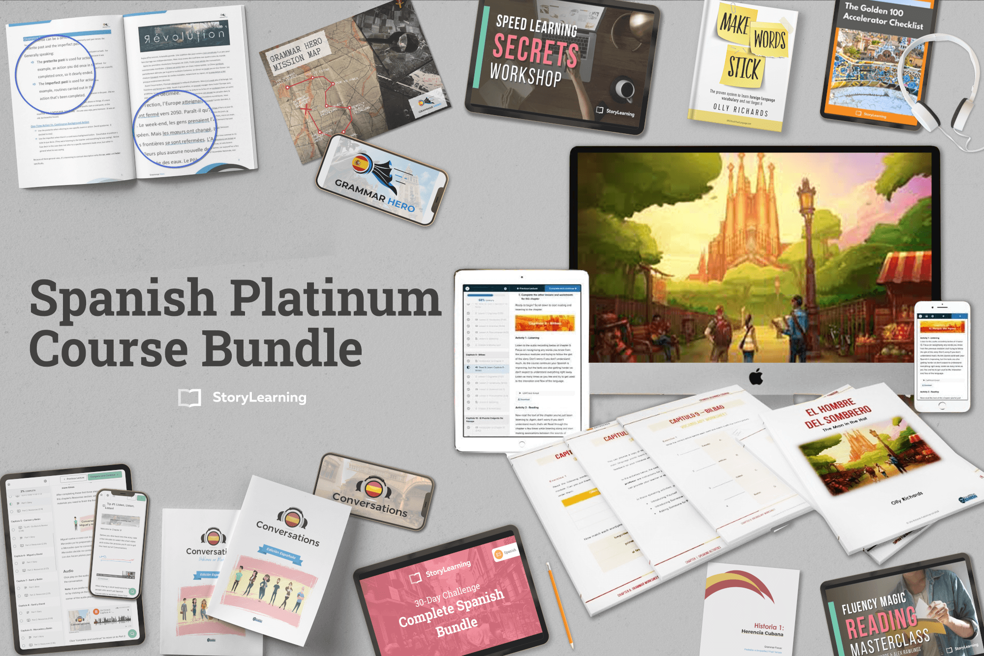 StoryLearning Spanish platinum course bundle