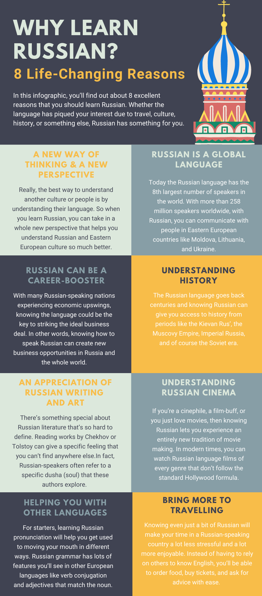 Why learn Russian Infographic