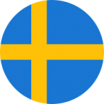 sweden flag round