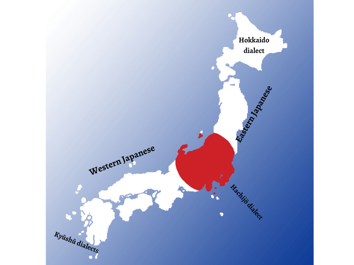 Japanese dialects map