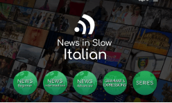 best app to learn italian news in slow Italian app