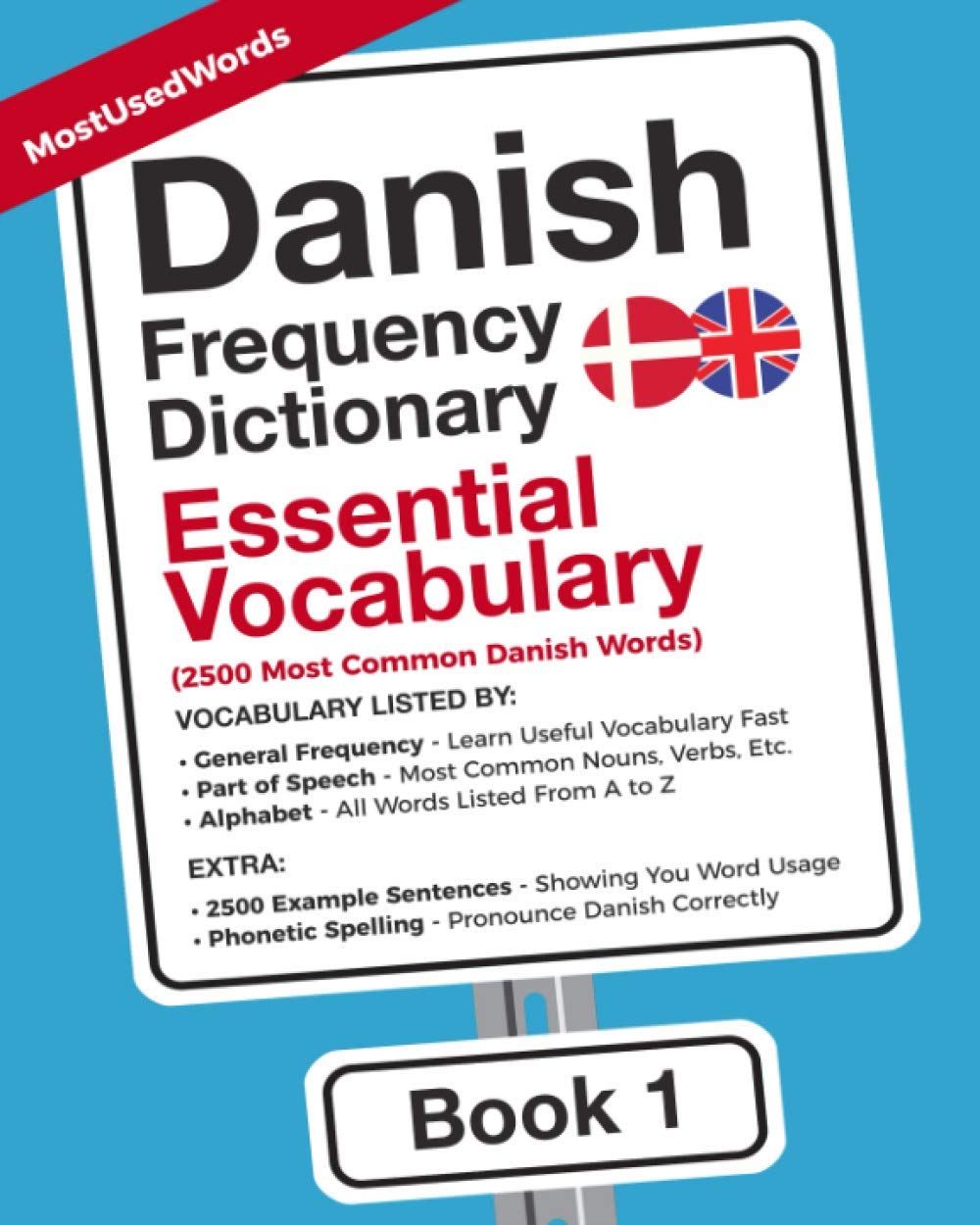 Danish language book Danish Frequency Dictionary - Essential Vocabulary 