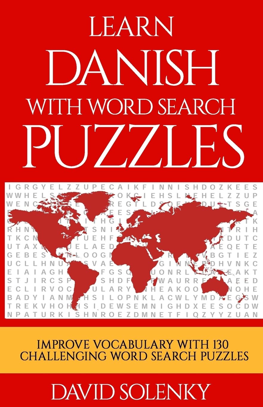 Danish language book Learn Danish with Word Search Puzzles 