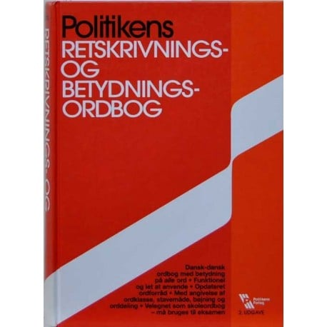 Books to learn Danish Politikens Retskrivnings- og Betydningsordbog