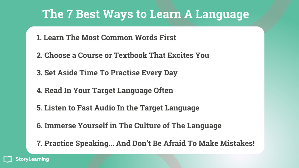 the 7 best ways to learn a language