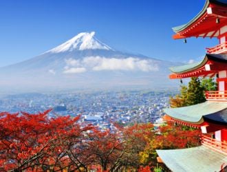 Autumnal view of Mount Fuji, Japan