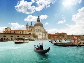 Gondola in Grand Canal, Venice, italy