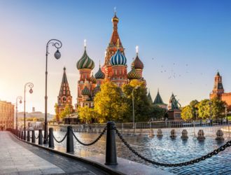 St. Basil's Cathedral on Red Square, Moscow, Russia