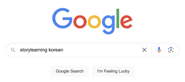 google search storylearning korean