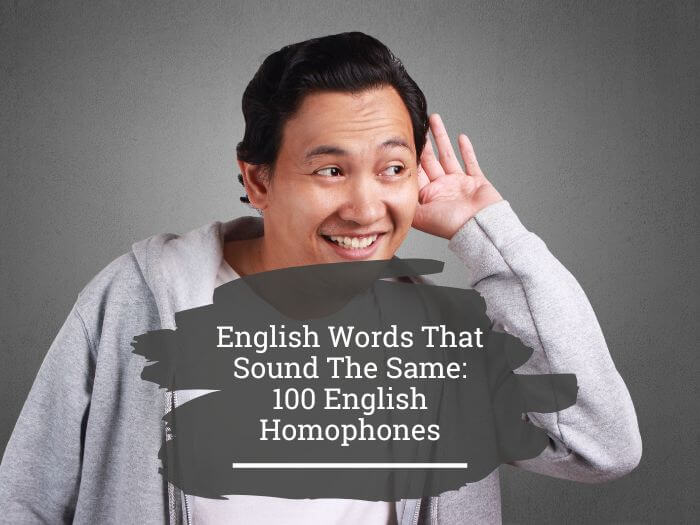 English words that sound the same