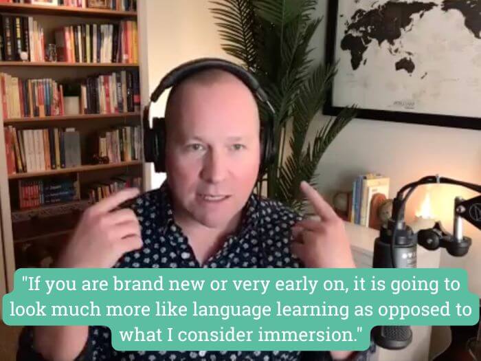 John Fotheringham immersion vs language learning 