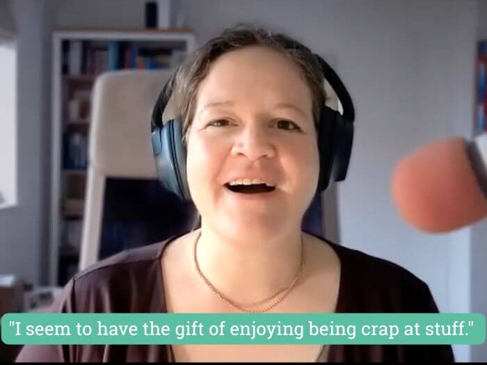 Kerstin Cable enjoying being crap at stuff