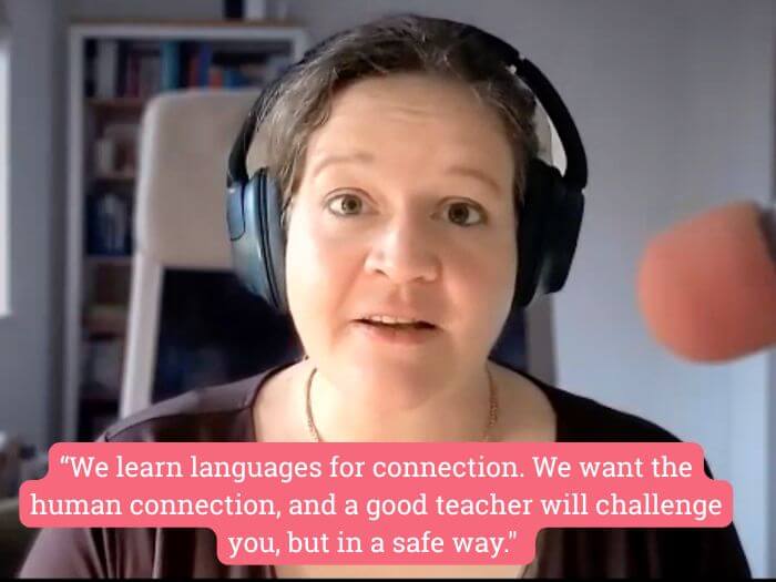 Kerstin Cable learn languages for connection 