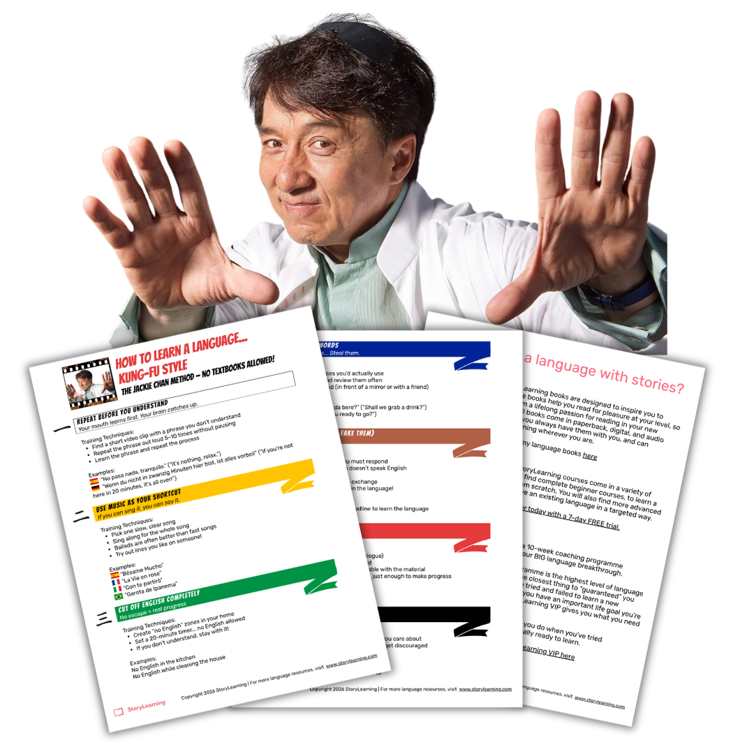 Preview of the How to Learn a Language Kung-Fu Style free guide by StoryLearning