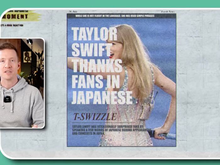 why does taylor swift speak japanese