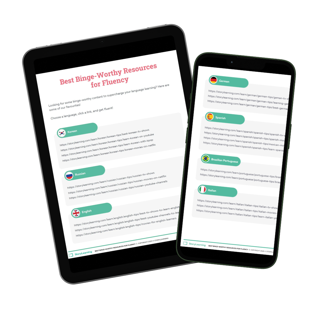 Preview of the Free Language learning resources guide