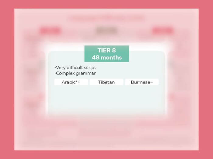 Tier 8 languages StoryLearning language difficulty guide