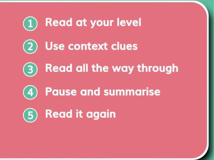 step 5 read the chapter again 