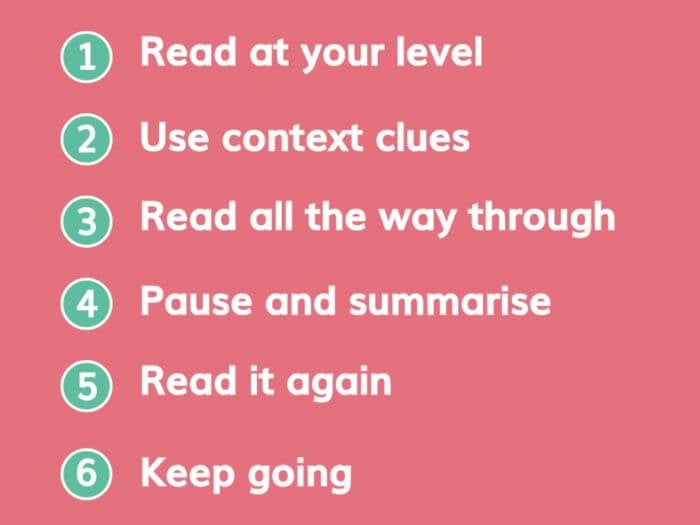 step 6 keep reading 
