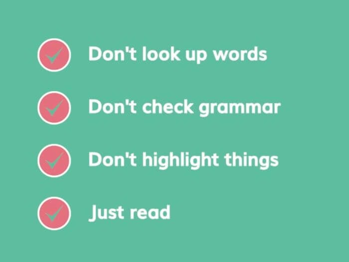 reading in a foreign language
