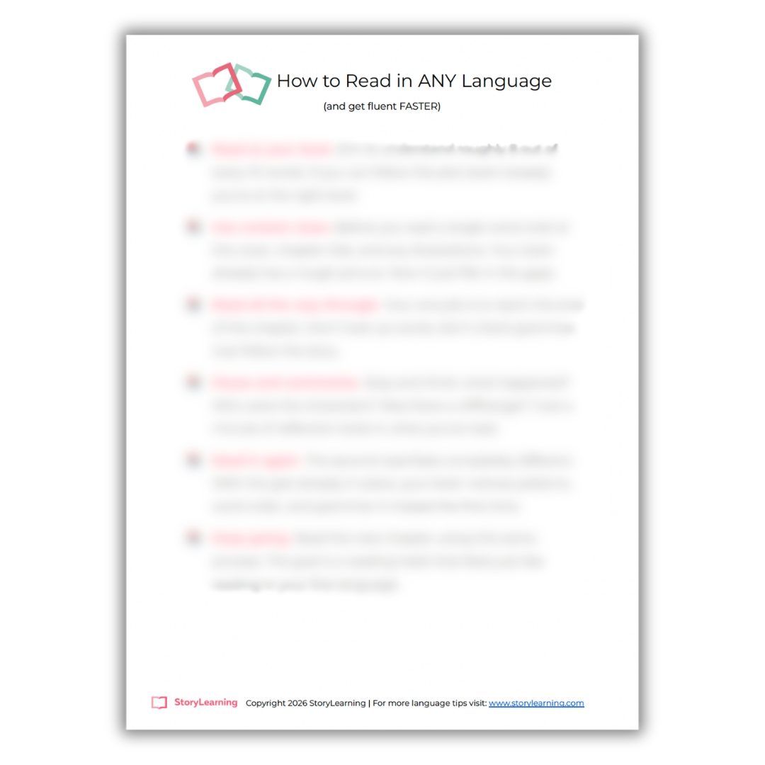 Preview of the How to Read in ANY Language free guide by Olly Richards