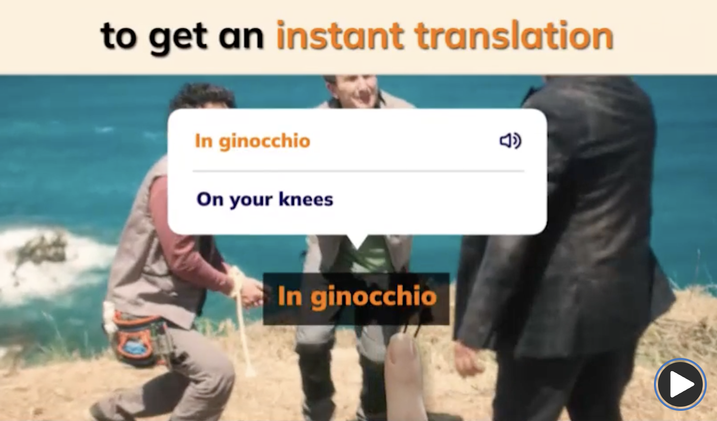 Lingopie clickable translations Lingopie instant translation